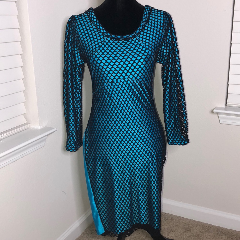 Blue & Blk Sexy Custom Dress